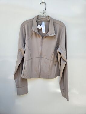 Fabletics Women's Taupe Full-Zip Jacket